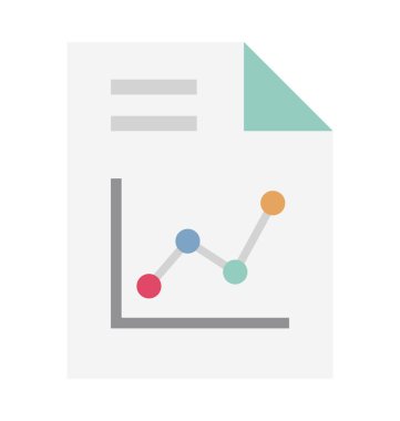 Grafik rapor vektör simgesi düzenlenebilir