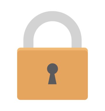 Kilit izole düzenlenebilir vektör simge