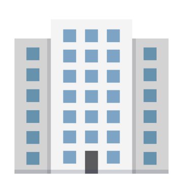 Bina izole düzenlenebilir vektör simge