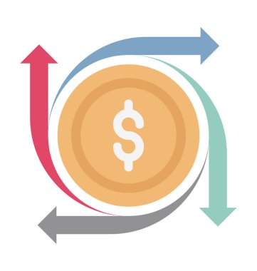 Dolar döviz vektör simge düzenlenebilir