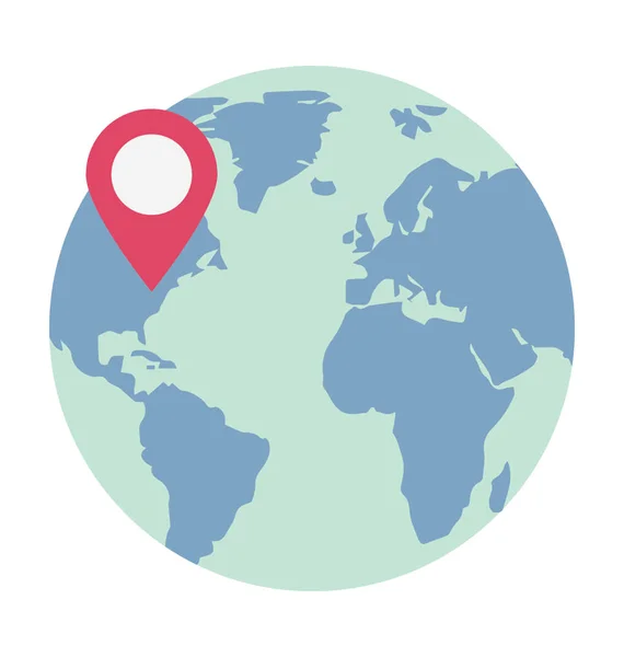 Global Location Vector Icon Editable — Stock Vector