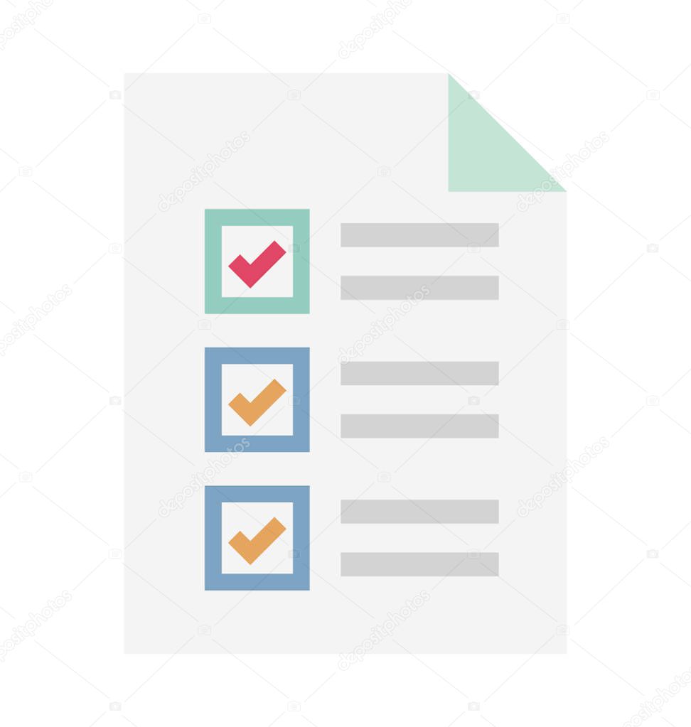 Checklist Report Vector Icon editable