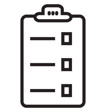 Denetim listesi vektör simge düzenlenebilir