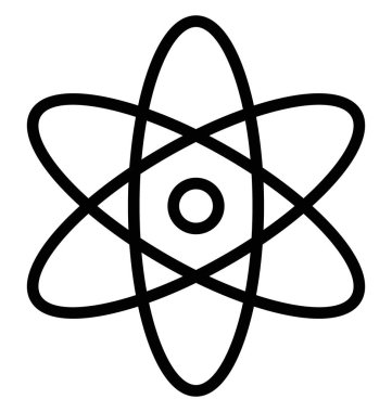 Atom vektör simge düzenlenebilir