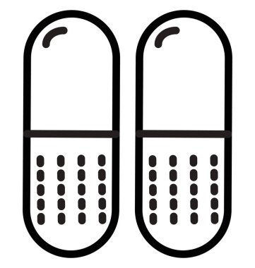 Kapsül vektör simge düzenlenebilir