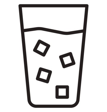 Soğuk içecek vektör simge düzenlenebilir