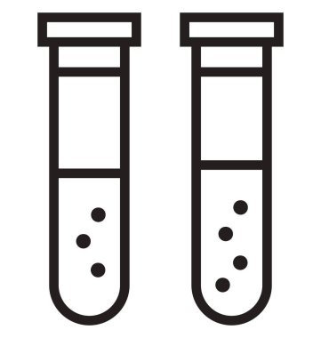 test tüp vektör simgesi