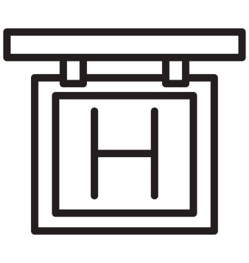 Hastane işaret kurulu vektör simge düzenlenebilir