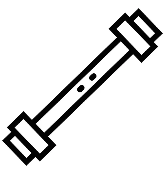 Hantel Vektor Symbol Editierbar — Stockvektor