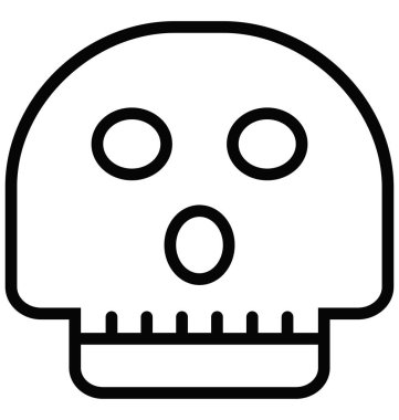 Kafatası vektör simge düzenlenebilir