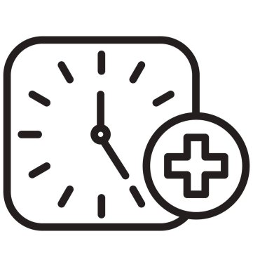 Tıp zaman vektör simgesi