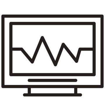 Kalp bakım vektör simgesi düzenlenebilir