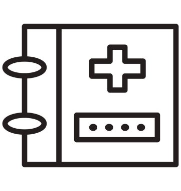 Tıp programı vektör simgesi