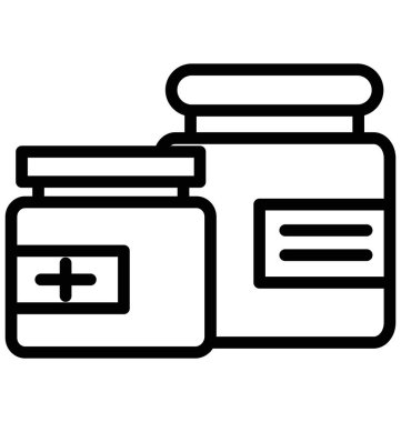 Tıp Jar vektör simge düzenlenebilir