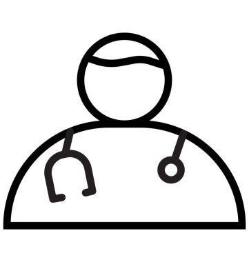 Doktor avatar vektör simgesi