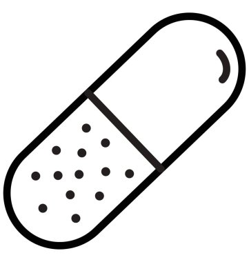 Kapsül vektör simge düzenlenebilir