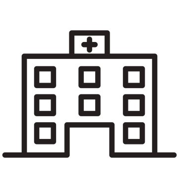 Hastane yatak vektör simge düzenlenebilir