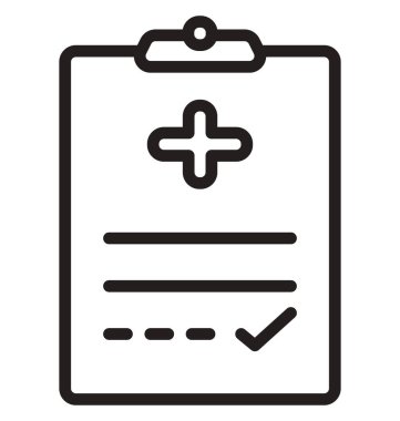 tıbbi rapor vektör simgesi