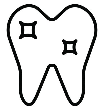 Diş vektör simge düzenlenebilir