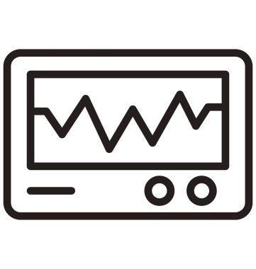 EKG monitör vektör simgesi