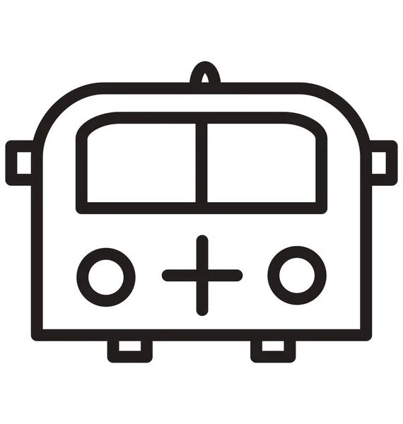 Ambulance Vector Icon Bewerkbare — Stockvector