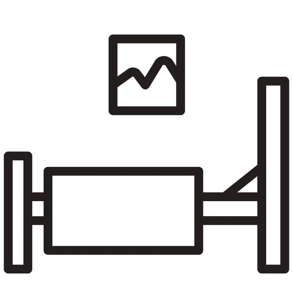 Векторная Икона Больничной Койки — стоковый вектор