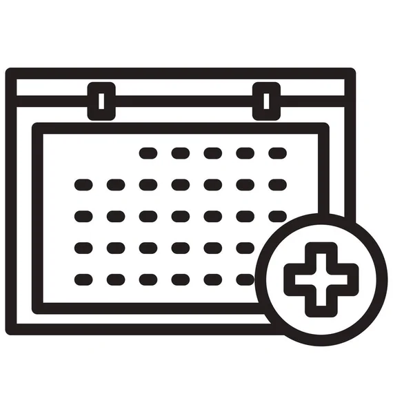 Medicine Schedule Vector Icon — Stock Vector