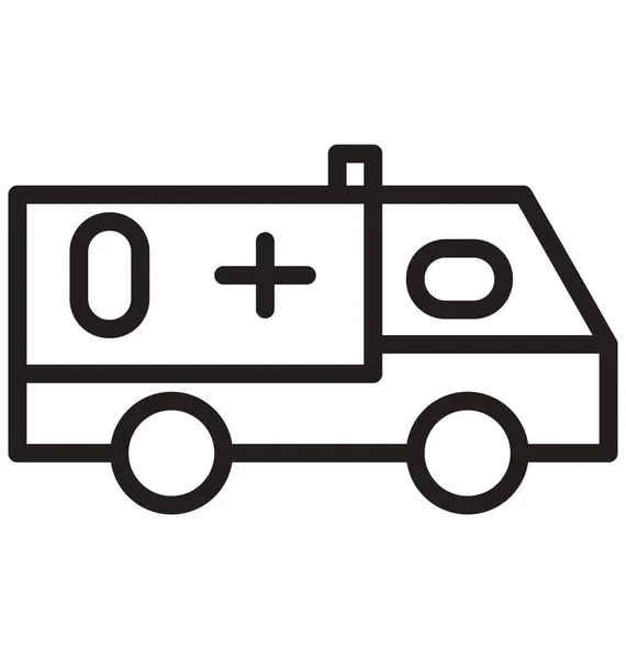 Ambulans Vektor Ikonen Redigerbara — Stock vektor