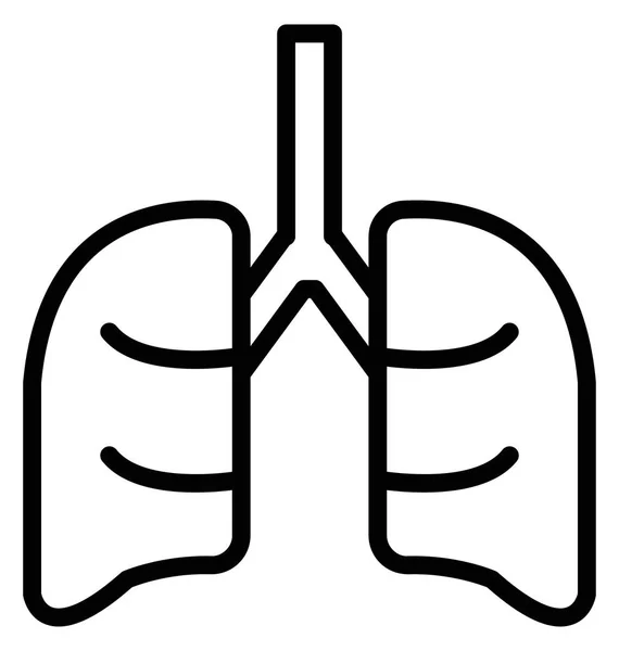 Lungs Vector Icono Editable — Vector de stock