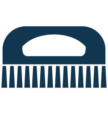 Saç fırçası izole düzenlenebilir vektör simgesi 