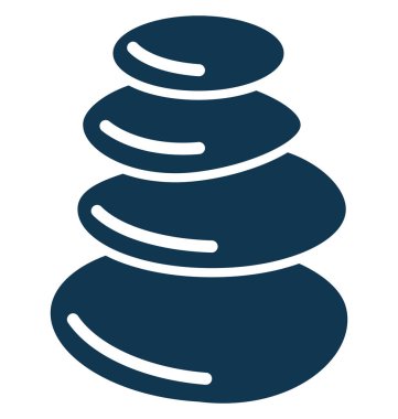 Spa taşlar düzenlenebilir vektör simge izole