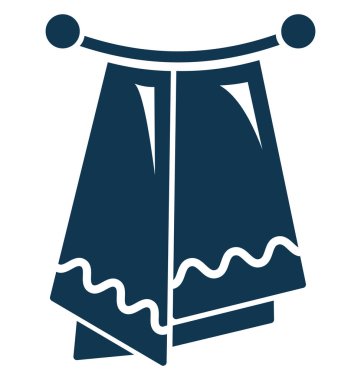 Havlu izole vektör simge düzenlenebilir