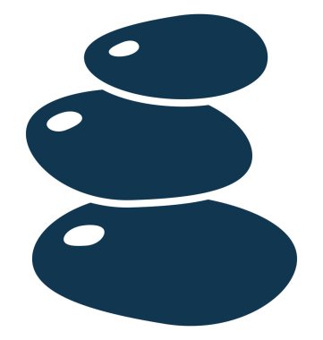 Spa taşlar düzenlenebilir vektör simge izole