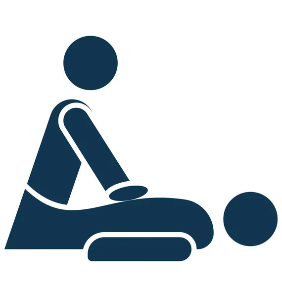 Massage Isolate Vektor Symbol Editierbar — Stockvektor