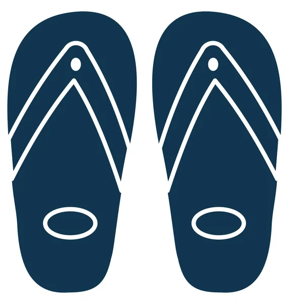 Flip Flops Isolate Vector Icon Editable — Stock Vector