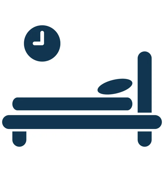 Cama Spa Aislar Vector Icono Editable — Vector de stock