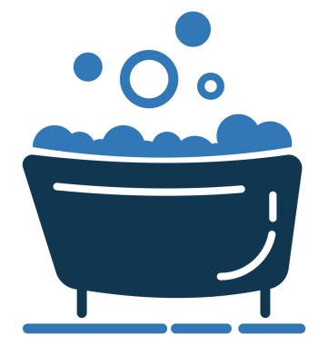 Daldırma banyo izole düzenlenebilir vektör simgesi