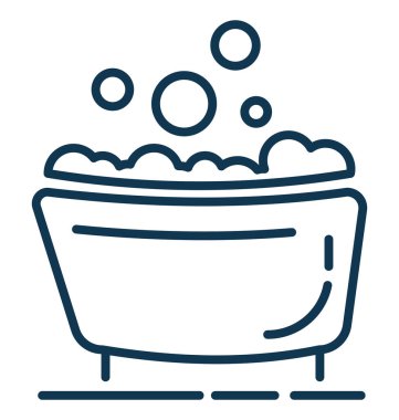 Daldırma banyo izole düzenlenebilir vektör simgesi