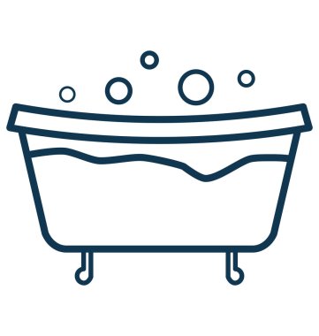 Daldırma banyo izole düzenlenebilir vektör simgesi