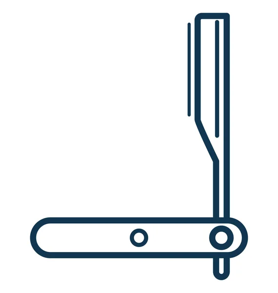 Barber Razor Isolate Vector Icon Editable — Stock Vector