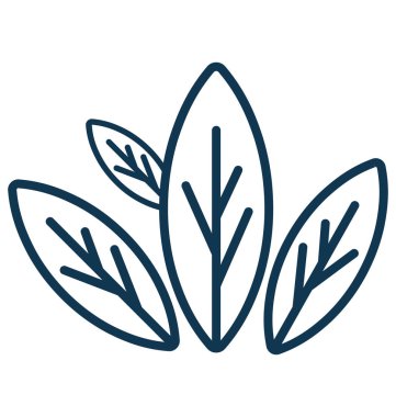 Yaprakları düzenlenebilir vektör simge izole