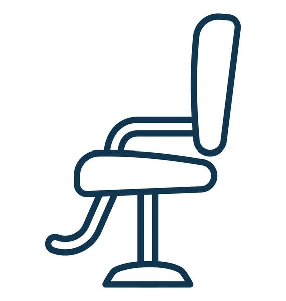 Salon Chair Isolate Vector Icon Editable — Stock Vector