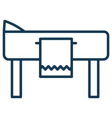 Spa yatak izole düzenlenebilir vektör simgesi