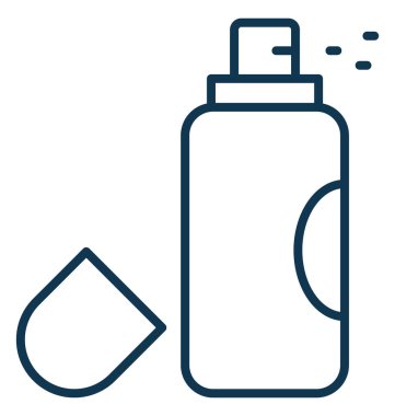 Saç spreyi izole düzenlenebilir vektör simgesi