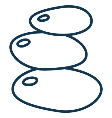 Spa taşlar düzenlenebilir vektör simge izole