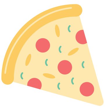 Pizza dilimi vektör simge düzenlenebilir