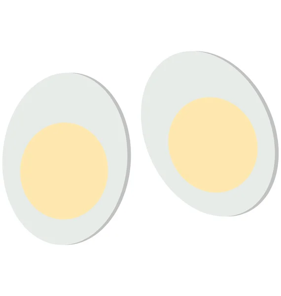 Fried Egg Vector Icon Editable — Stock Vector