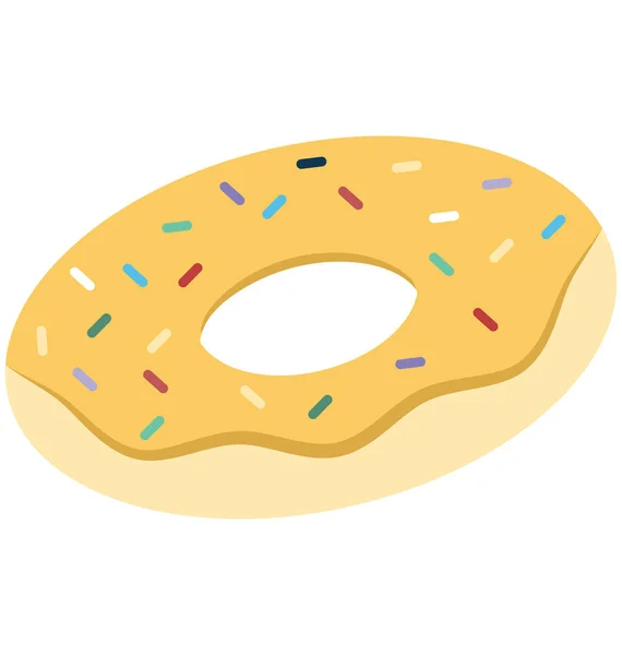 Donut Vector Ícone Editável —  Vetores de Stock