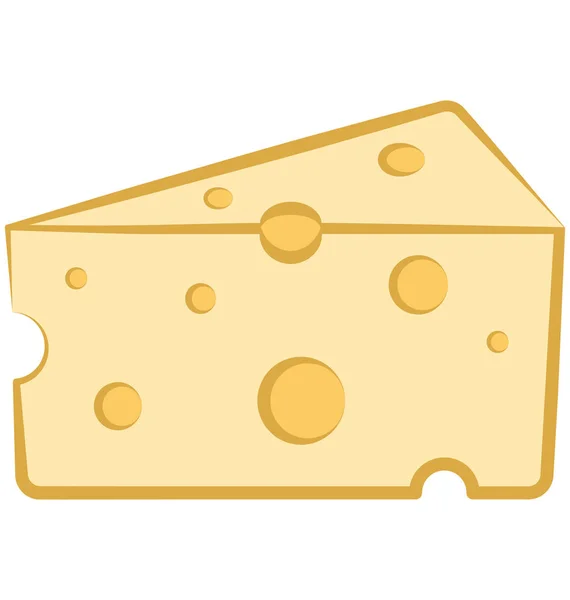Τυρί Διάνυσμα Εικονίδιο Επεξεργάσιμο — Διανυσματικό Αρχείο