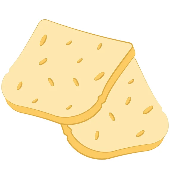 Toast Vector Icono Editable — Archivo Imágenes Vectoriales